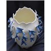 Image 3 : Ceramic Vase Blue Birds Flying Around Egg