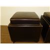 Image 2 : Pair of Storage Ottomans with Convertible Tray Lids Dark Brown