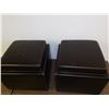 Image 3 : Pair of Storage Ottomans with Convertible Tray Lids Dark Brown