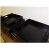 Image 5 : Pair of Storage Ottomans with Convertible Tray Lids Dark Brown
