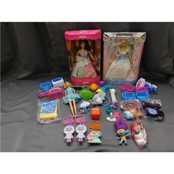 Lot of Barbie Dolls, Toys, Shopkins, McDonalds, Etc