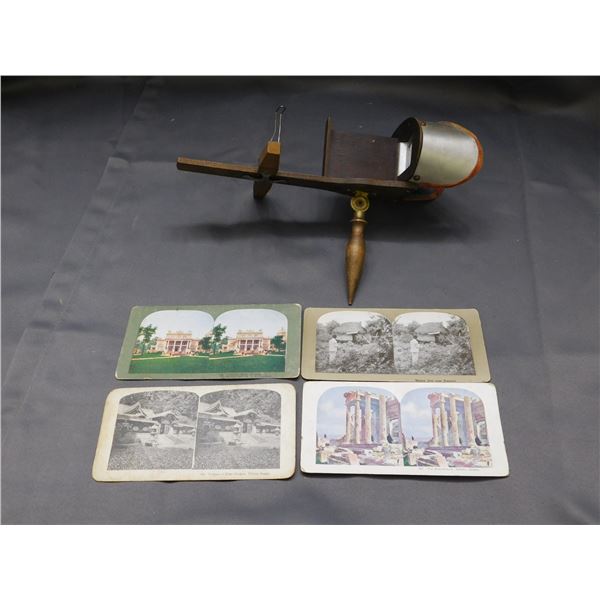 Antique Stereoscope w Slides