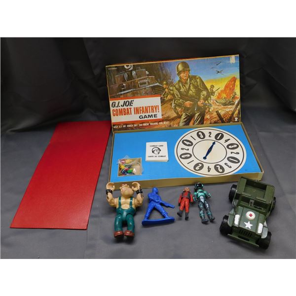 GI Joe Combat Infantry Game Hasbro, Assorted Action Figures, Metal Military Jeep
