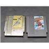 Image 1 : Lot of 2 NES Games The Adventure of Link Gold Cart & Super Mario Bros 2