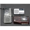 Image 1 : Lot of 3 AVR Microcassette, Realistic Cassette Player, AM/FM Pocket Radio