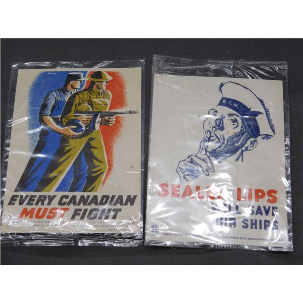 DPI National War Services Canadian WW2 Propaganda Food Premiums? Mini Posters