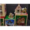 Image 4 : LARGE LOT of Lemax Christmas Village Decorations Storefronts, Gazebo, Decorations, Figures, Etc