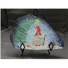 Image 1 : Painted Holiday Festive Stone Gnome Artist Signed with Display Stand