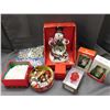 Image 1 : Lot of Assorted Christmas Holiday Decorations, Ornaments, Baubles, Home Accents LED Frosty
