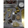 Image 3 : Lot of Assorted Vintage Antique Home Hardware Locks, Pulls, Wheels, Plates, Hooks, Wheels