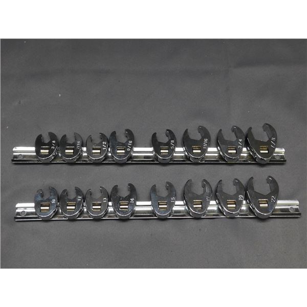 16pc Flare Crows Feet Sockets Metric & SAE