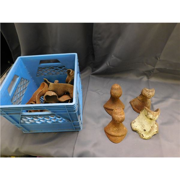 Crate of Cast Iron Bathtub Feet Claw Foot Metalcraft Etc