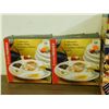 Image 3 : 4pcs Stoneware Fondue Plates, 8pc Dessert / Fondue Sauce Warmer Set, 10pc Cheese Fondue Set