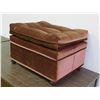 Image 2 : Rolling Ottoman Velvet Light Brown Colour