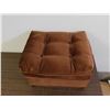 Image 3 : Rolling Ottoman Velvet Light Brown Colour