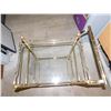 Image 5 : Rolling Bar Cart Brass Bamboo Style Frame Vintage MCM