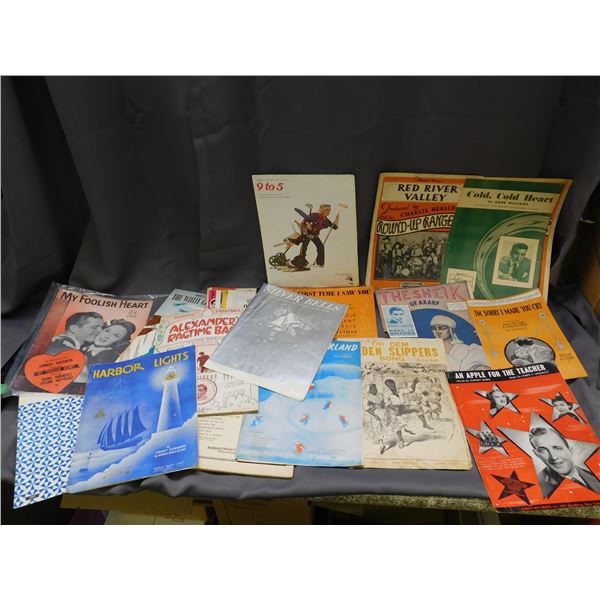 Lot of Vintage Antique Sheet Music Hank Williams, Tony Bennett, Johnny Burke, Ragtime, Christmas