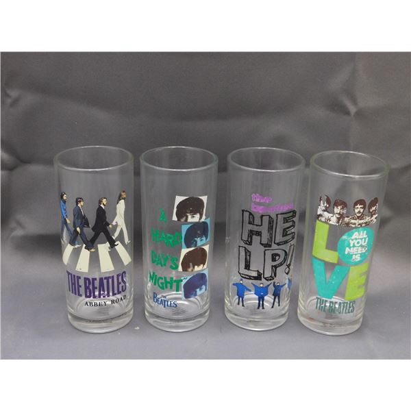 2012 The Beatles Tall Bar Glasses Set of 4