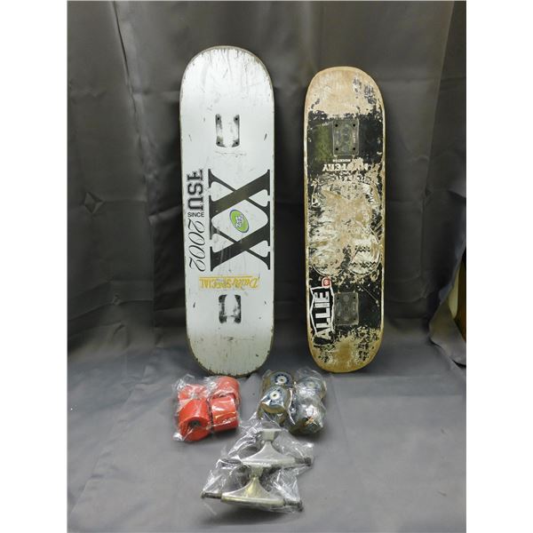 Sports Lot Rollerblade Wheels, Skateboard Trucks, Skateboard Wheels & 2 Boards