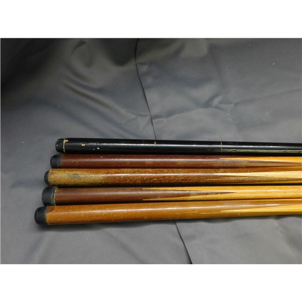 Lot of 5 Pool Cues