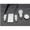 Image 1 : Smart LED Lightbulb IKEA, and 2 Light Bulb Attachments Extra Plugs, Wireless On/Off Outlet Switch