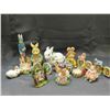 Image 1 : Lot of 15 Assorted Easter Resin Bunny Rabbit / Egg / Chick Decorations / Figurines, Music Box Egg