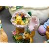 Image 3 : Lot of 15 Assorted Easter Resin Bunny Rabbit / Egg / Chick Decorations / Figurines, Music Box Egg