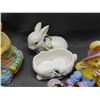 Image 6 : Lot of 15 Assorted Easter Resin Bunny Rabbit / Egg / Chick Decorations / Figurines, Music Box Egg