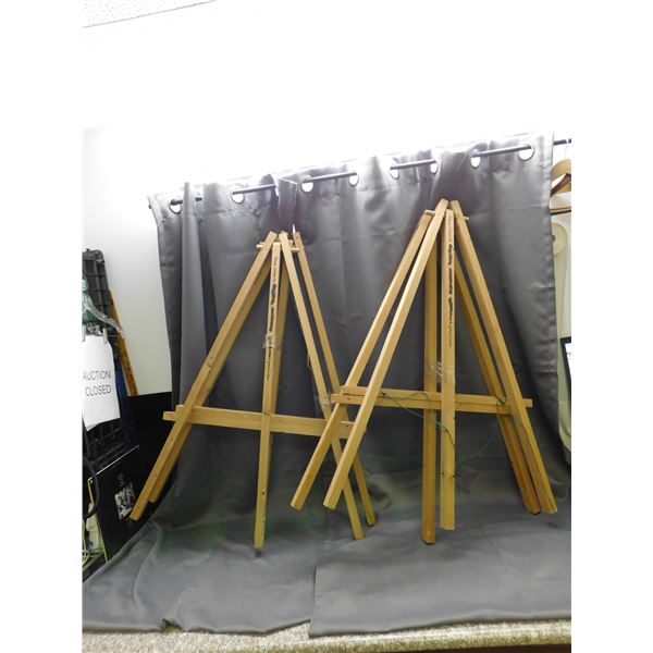 Lot of 4 Hand Made by Woodworker Canvas Easels for Art / Painting