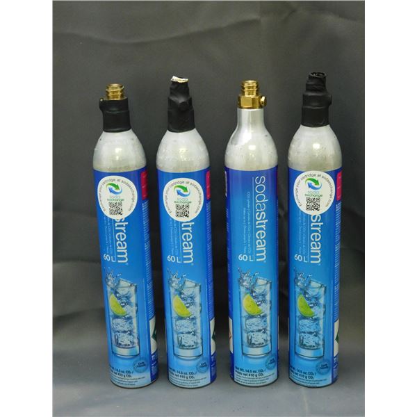 Lot of 4 Soda Stream C02 Canisters 2 Full 2 Empty.