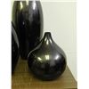 Image 2 : Lot of 3 Modern Black Pottery Vases