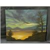 Image 1 : Original Art Board Painting Sunset Overlooking The Water by Alexander Keith 1960 Artist Signed