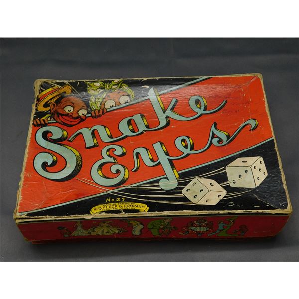 Vintage Snake Eyes Tabletop Board Game No 27 R.D. Fleck & Company