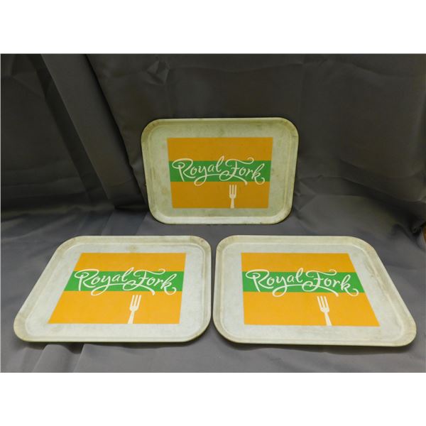 Lot of 3 Royal Fork Buffet Serving Trays