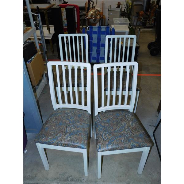 EKEDALEN Ikea Set of 4 Paisley Design Kitchen / Dining Room Chairs