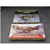 Image 1 : Lot of 2 1/72 Tamiya #69 and AirFix A04066 Model Kits Me410A-1/U2 & U4, P-47D Thunderbolt