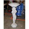 Image 1 : Plastic Filled With Plaster / Concrete Weighted Cherub Birdbath Planter