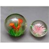 Image 1 : Art Glass Paperweights 1.5" and 2.5" Floral Design