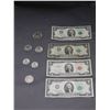 Image 1 : Lot of Vintage US Money x4 $2 Bills, 1 Silver 50c Piece