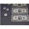Image 2 : Lot of Vintage US Money x4 $2 Bills, 1 Silver 50c Piece