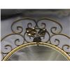 Image 2 : Vintage Brass Ornate Framed Wall Mirror Convex