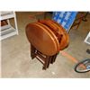 Image 1 : Set of 4 Wooden Folding TV Trays with Rack / Stand