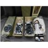 Image 1 : Lot of 3 Porcelain Dolls Collector Series "At Home w Classics, & 2 Unmarked