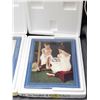 Image 2 : Lot of 4 Norman Rockwell Porcelain Wall Art Pieces with Frame The Greatest of These Series