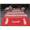 Image 1 : Lot of 4pcs Campbells Apron, Soup Mug, Milk Glass Anchor Hocking Mug, Canadiens Mug