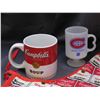 Image 2 : Lot of 4pcs Campbells Apron, Soup Mug, Milk Glass Anchor Hocking Mug, Canadiens Mug