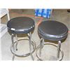 Image 2 : Pair of Upholstered Black Bar Stools *as is