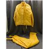 Image 1 : Vintage Ladies Small Rain Puffy Overalls & Jacket Yellow