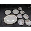 Image 1 : Lot of Alfred Meakin Royal Majesty 18k Gold Serving Plate, Appetizer Plates & unmarked saucers.