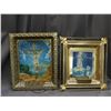 Image 1 : Lot of 2 Religious Framed Lenticular Wall Decorations Lighted